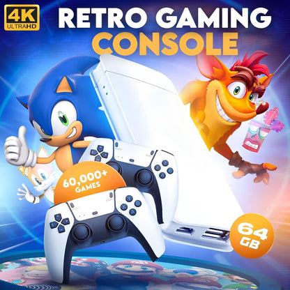 RetroConsole™ - 60.000 Klassiske Spil | Inkluderer 2 Gratis Controllere