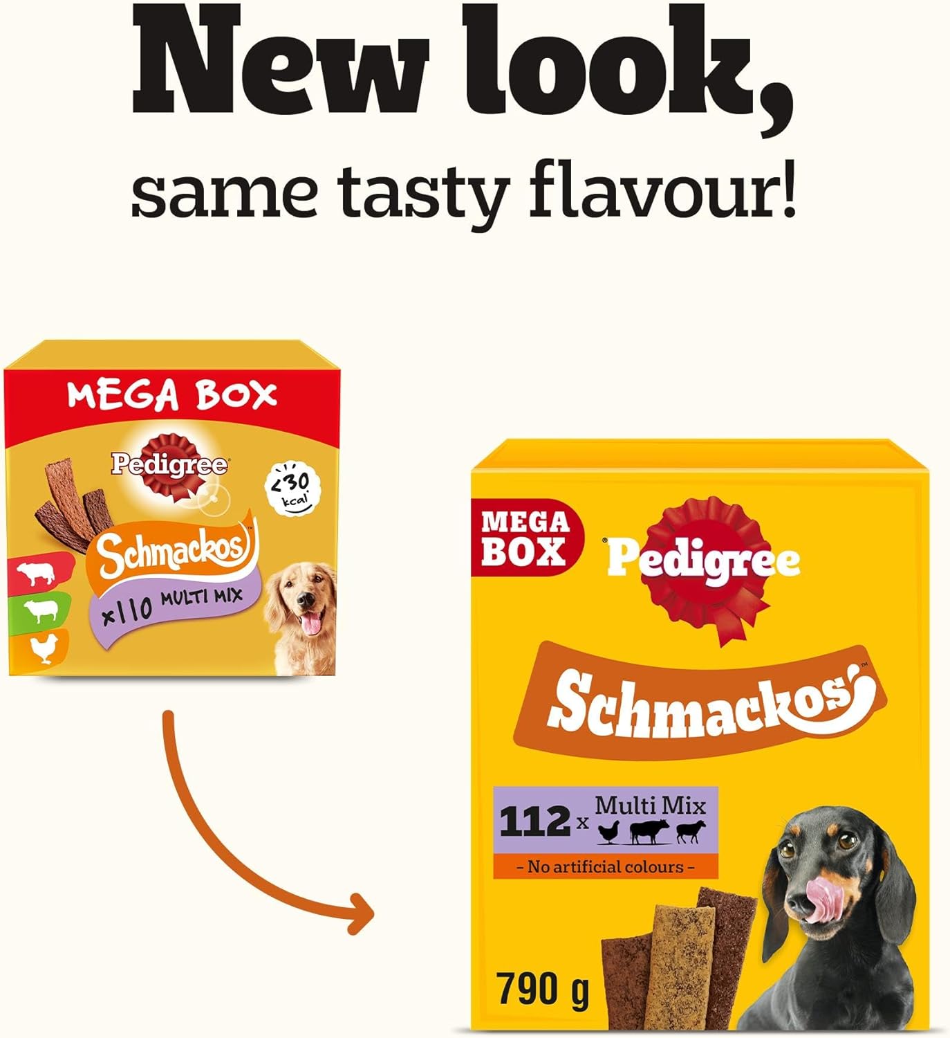 Pedigree Schmackos Mega Pack 110/112 Strips Snacks, Dog Treat Multipack with Beef, Lamb and Poultry Flavours