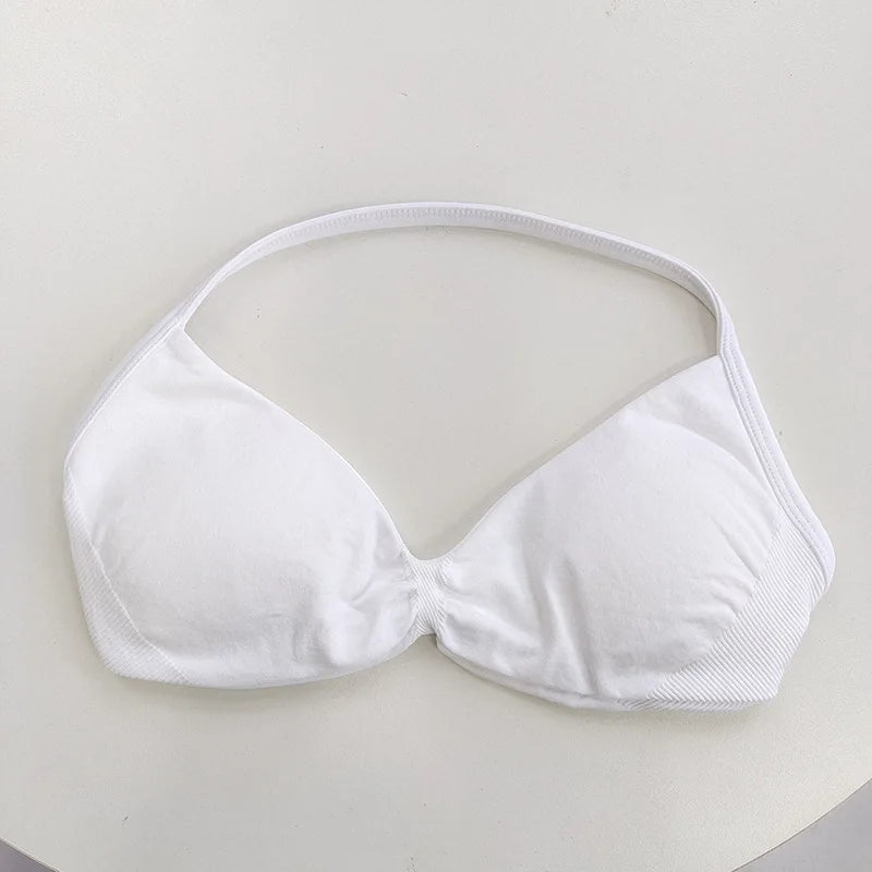 Women's High-Support Lace-Up Sports Bra - Thin-Strap Camisole, Seamless, Tight-Fit for Push-Up Training & Yoga, Gym Top