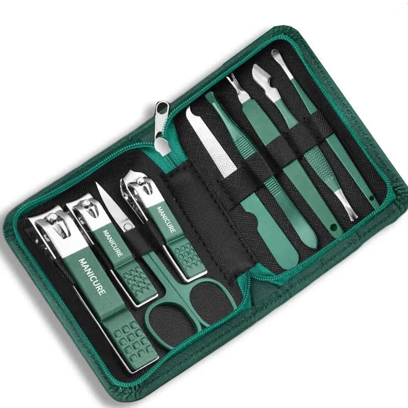 Professional nail clippers 7/10/12/18Piece Nail Care Kit Stainless Steel Manicure Pedicure Set Nail Clipper Set with Travel Case