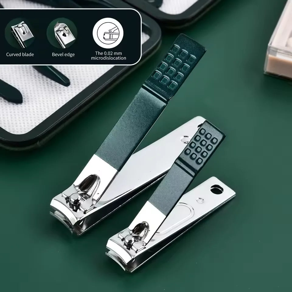 Professional nail clippers 7/10/12/18Piece Nail Care Kit Stainless Steel Manicure Pedicure Set Nail Clipper Set with Travel Case