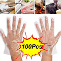 100/200Pcs Disposable Gloves Plastic Gloves Transparent Eco-Friendly Cleaning Gloves for DIY Cooking Kitchen Accessories