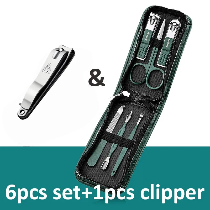 Professional nail clippers 7/10/12/18Piece Nail Care Kit Stainless Steel Manicure Pedicure Set Nail Clipper Set with Travel Case