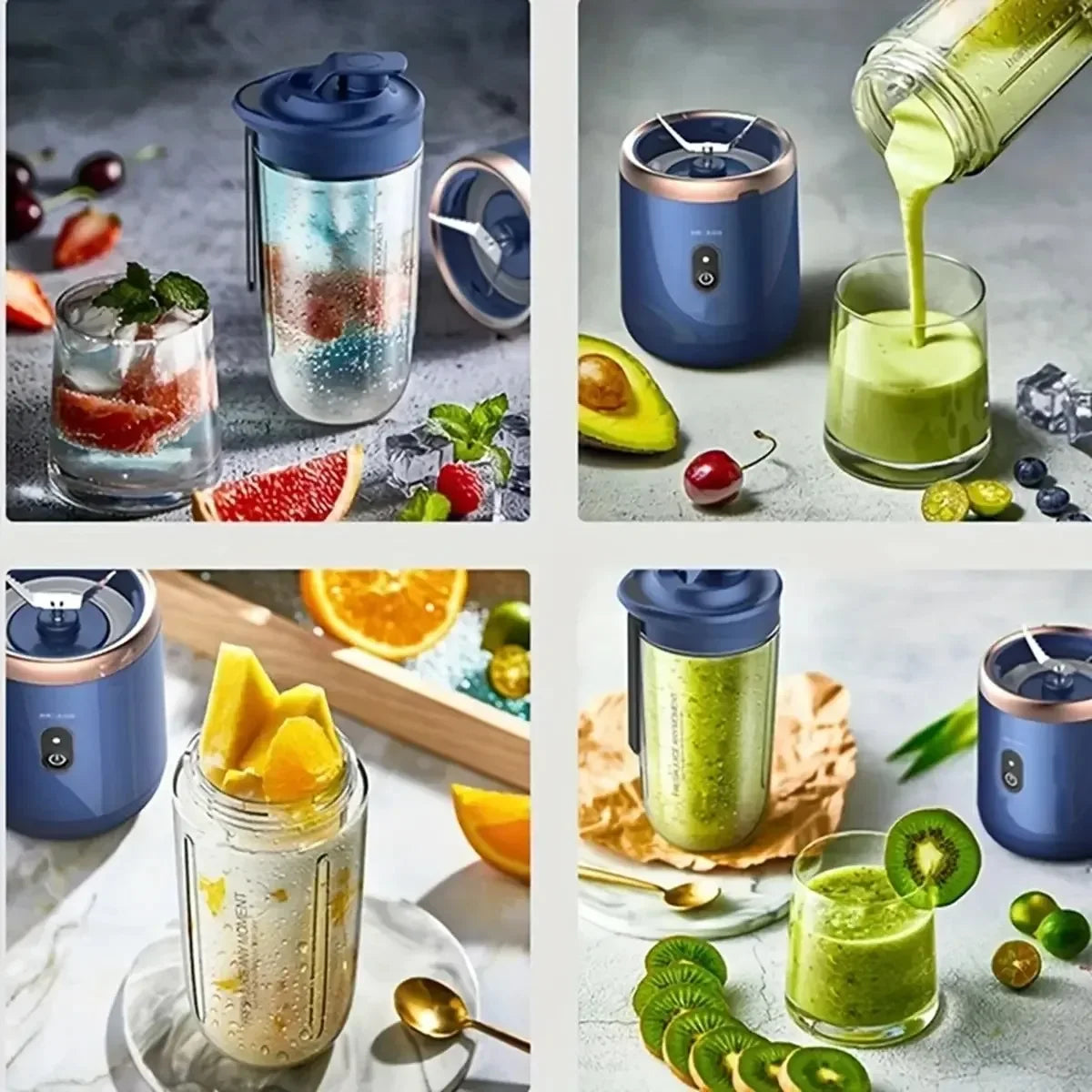 USB Blender Electric Travel Juicer Cup For Smoothie Milkshake Kitchen Mini Mixer Tool 6 Color 400ml Portable