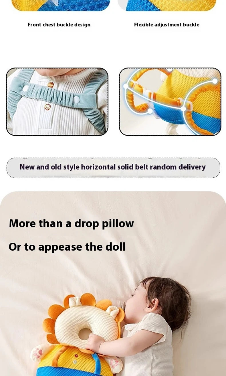 AIBEDILA Baby Head Protector Pillow Cartoon Backpack Toddler Safety Cushion for Learning to Walk Newborn Kids Anti-Fall Support