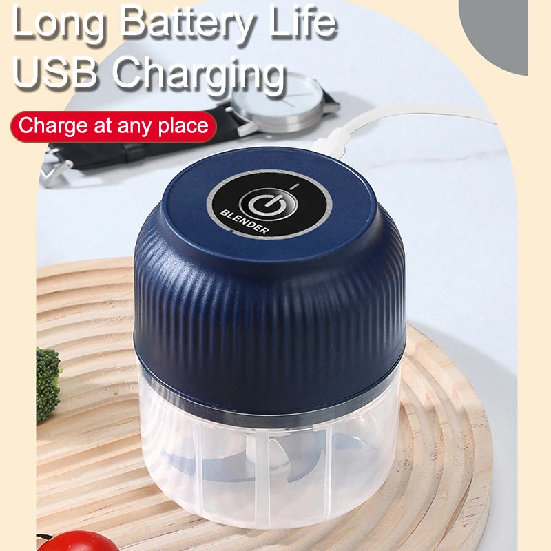 Vegetable Chopper Electric 250ml Mini Wireless USB Rechargeable   Garlic Crusher Food Chopper for Kitchen Gadgets for Garlic