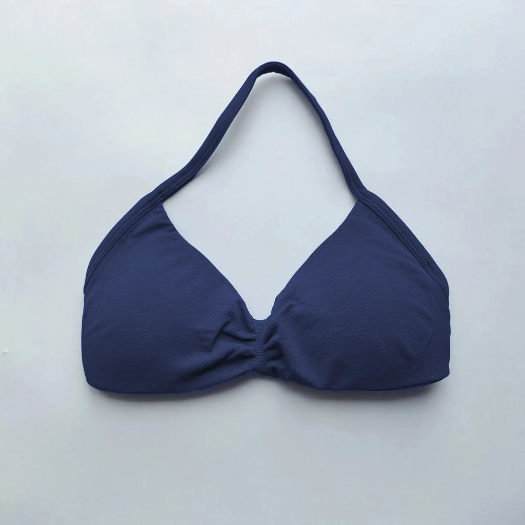 Women's High-Support Lace-Up Sports Bra - Thin-Strap Camisole, Seamless, Tight-Fit for Push-Up Training & Yoga, Gym Top