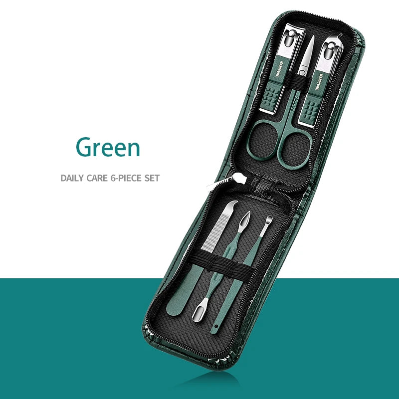 Professional nail clippers 7/10/12/18Piece Nail Care Kit Stainless Steel Manicure Pedicure Set Nail Clipper Set with Travel Case