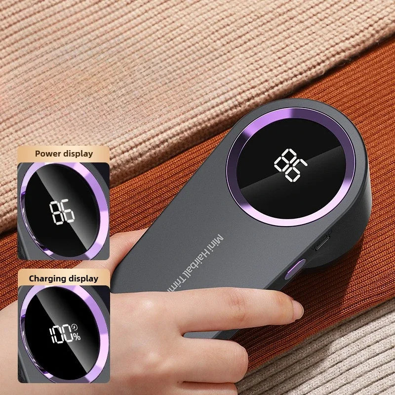Electric Lint Remover Electric Pellet Fluff Remover Digital Display Debobbler Clothes Shaver Multifunction for Clothes Sweater